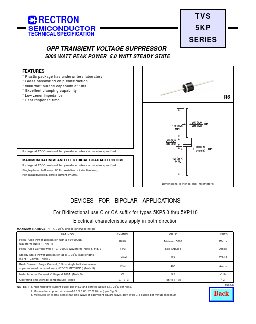 5KP54 Rectron Semiconductor