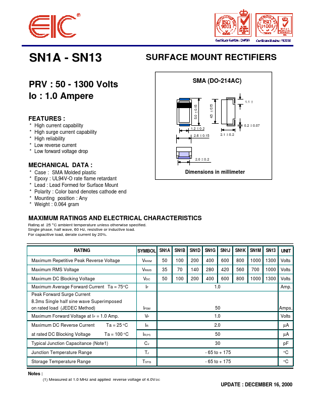 SN13 EIC discrete Semiconductors