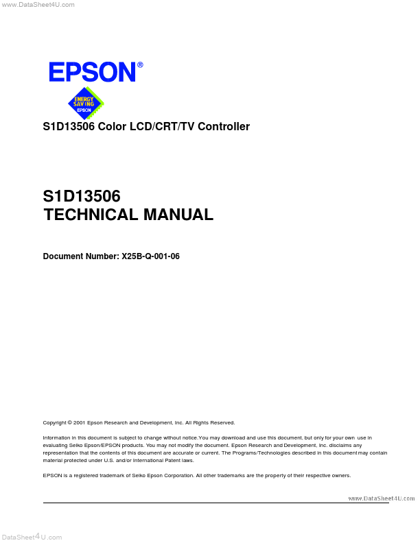 S1D13506 Epson Company