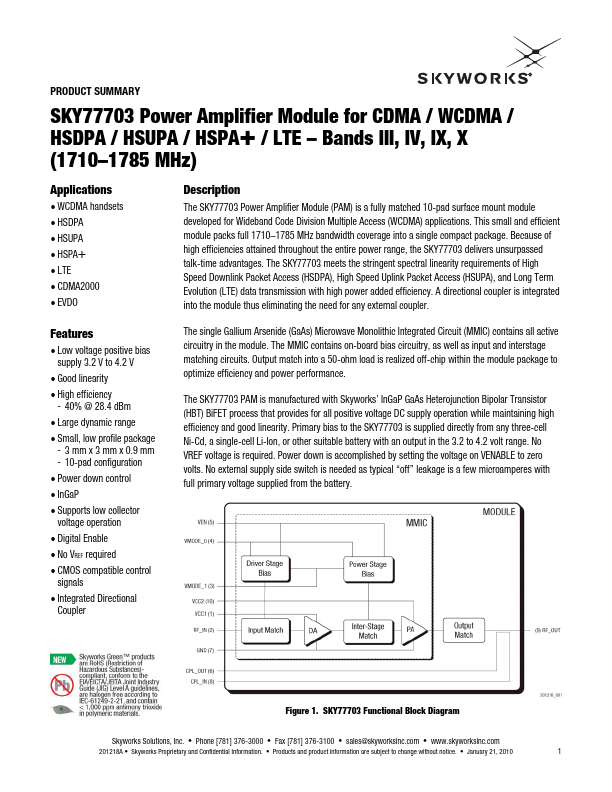 SKY77703 Skyworks Solutions