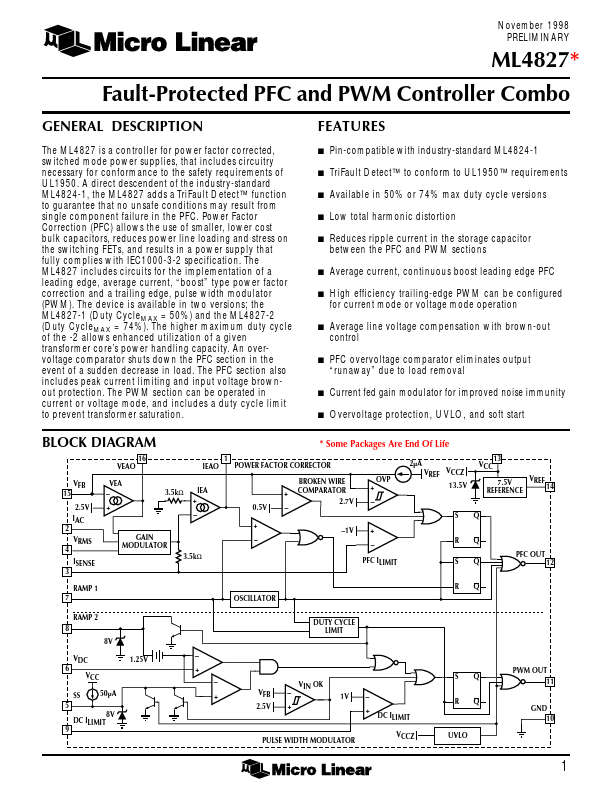 ML4827 Micro Linear