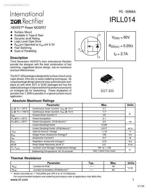 IRLL014 International Rectifier