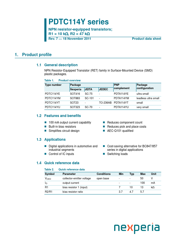 PDTC114YM