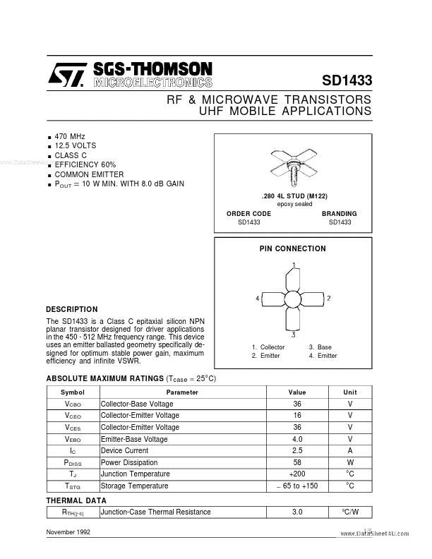 SD1433 STMicroelectronics