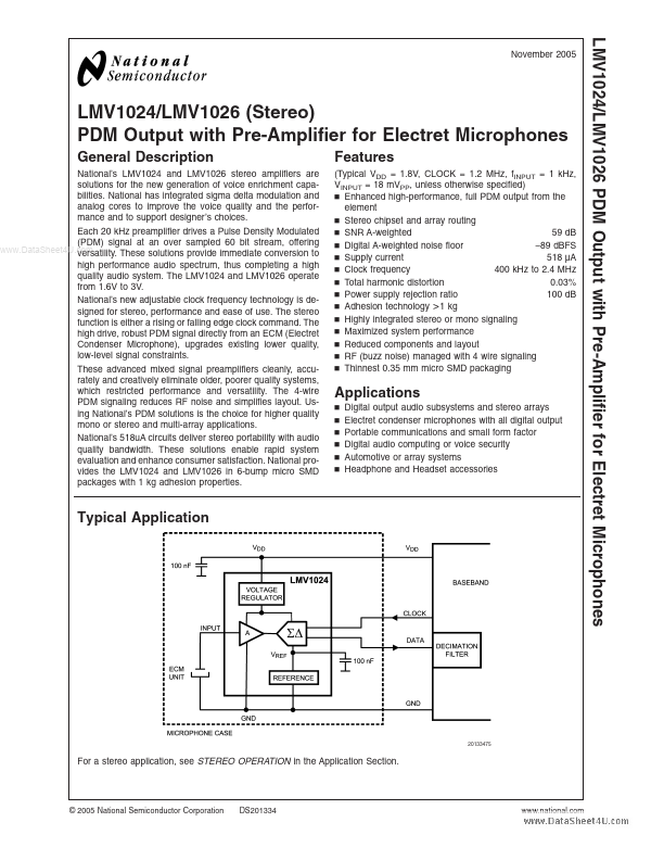 LMV1024 National Semiconductor