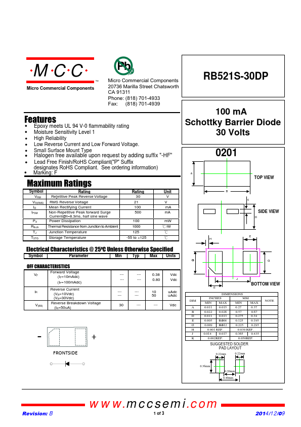 RB521S-30DP MCC