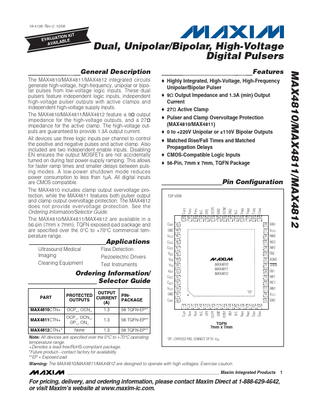 MAX4811 Maxim Integrated Products