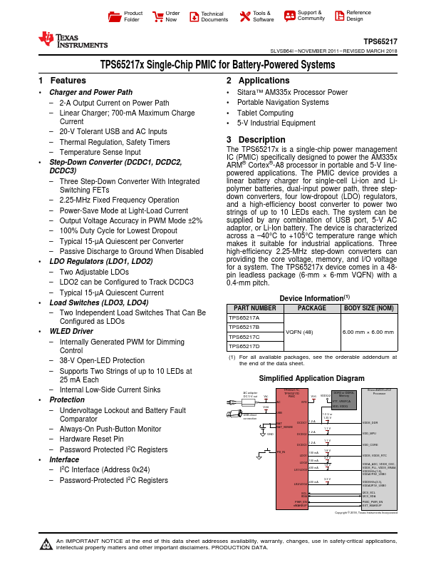 TPS65217D Texas Instruments