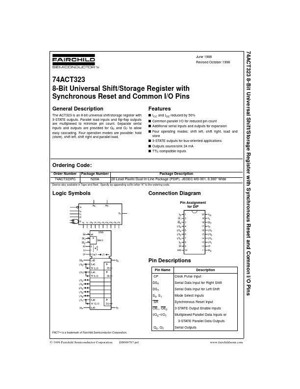 <?=74ACT323?> डेटा पत्रक पीडीएफ
