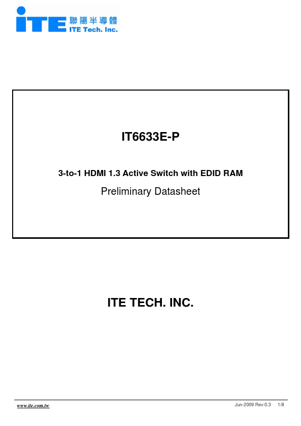 <?=IT6633E-P?> डेटा पत्रक पीडीएफ