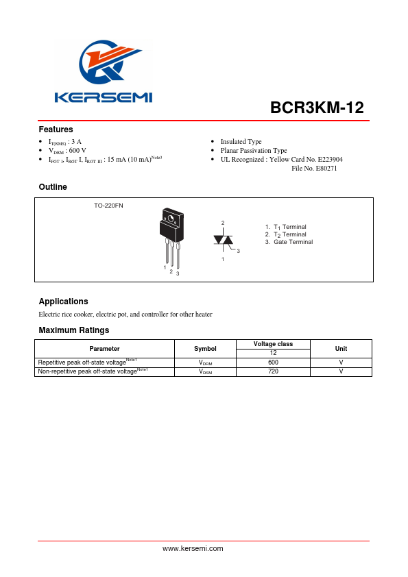 BCR3KM-12 KERSEMI