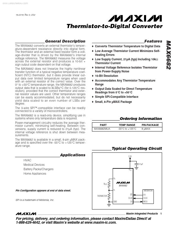 <?=MAX6682?> डेटा पत्रक पीडीएफ