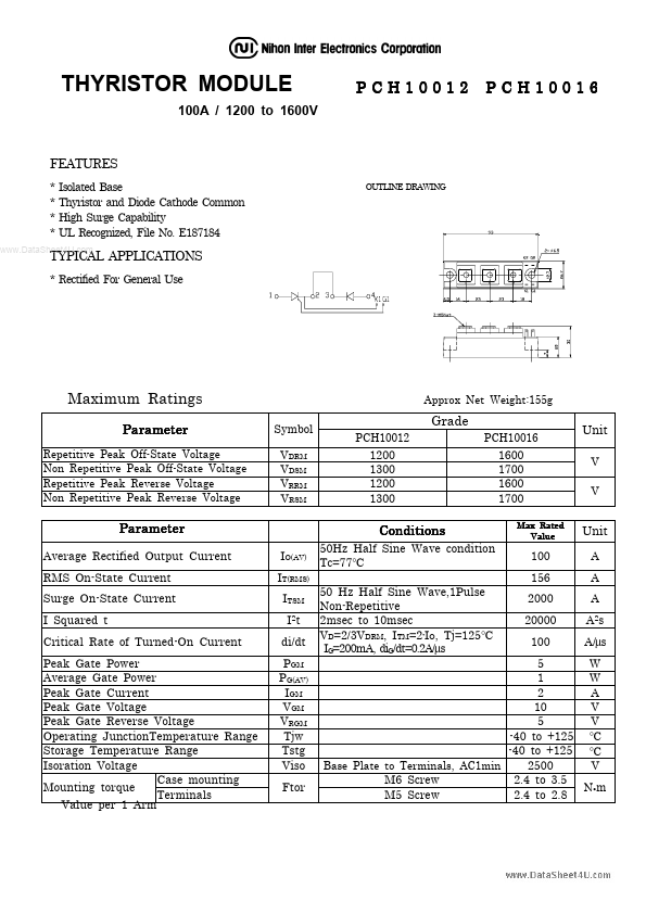 PCH10016 Nihon Inter Electronics