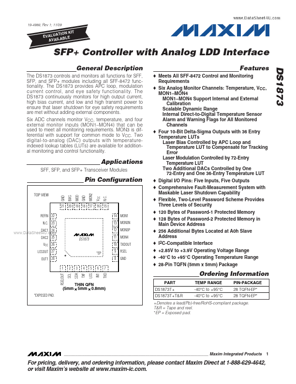 DS1873 Maxim Integrated Products