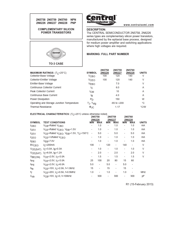 2N5758 Central Semiconductor