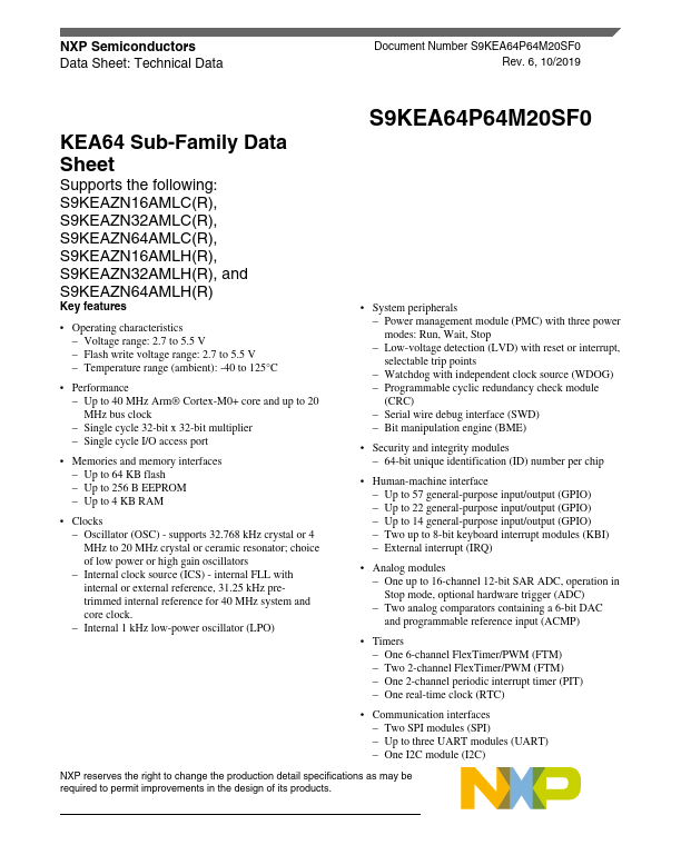S9KEA64P64M20SF0