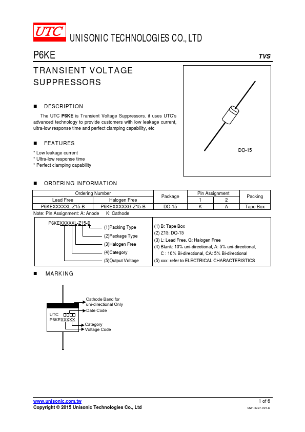 P6KE160A UTC