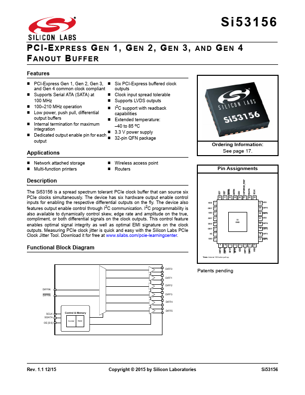 SI53156 Silicon Laboratories