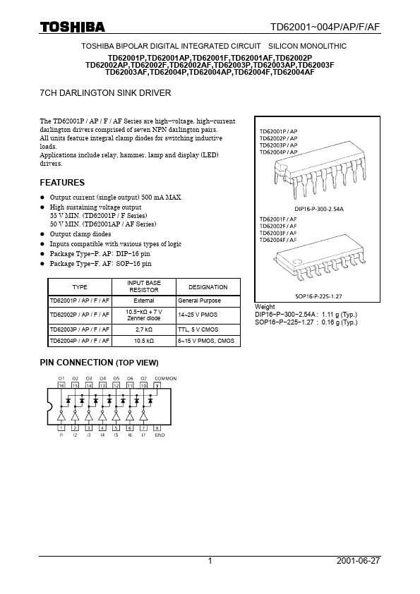 TD62004AF Toshiba