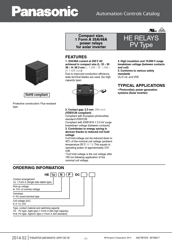 HE1AN-P-DC9V-Y5 Panasonic