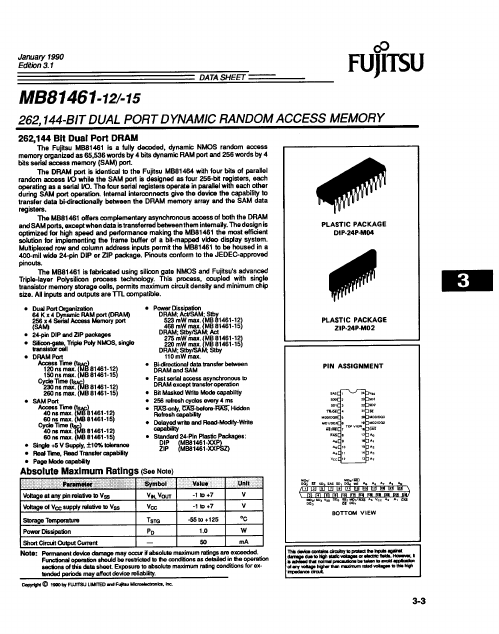 <?=MB81461?> डेटा पत्रक पीडीएफ