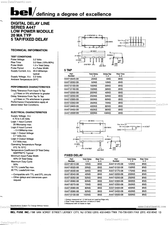 A447-0060-08 Bel Fuse