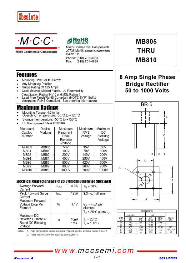 MB810 Micro Commercial Components