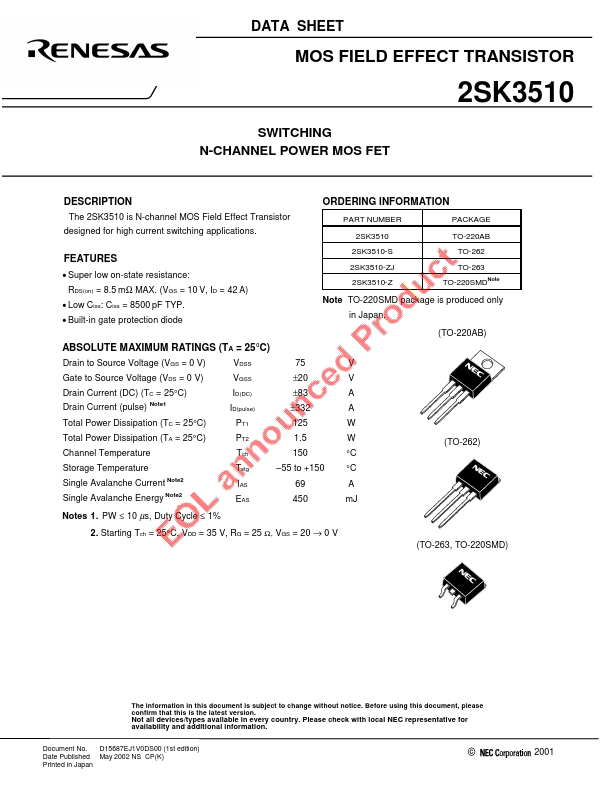 <?=K3510?> डेटा पत्रक पीडीएफ