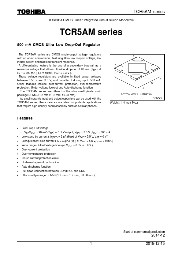 TCR5AM09 Toshiba Semiconductor