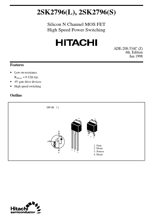 K2796 Hitachi Semiconductor