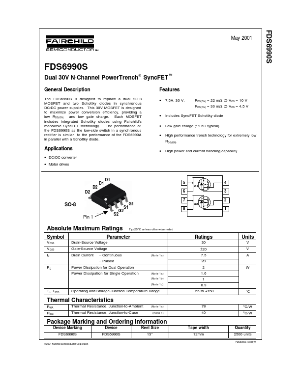 FDS6990S Fairchild Semiconductor