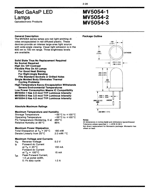 MV5054-1 Fairchild Semiconductor