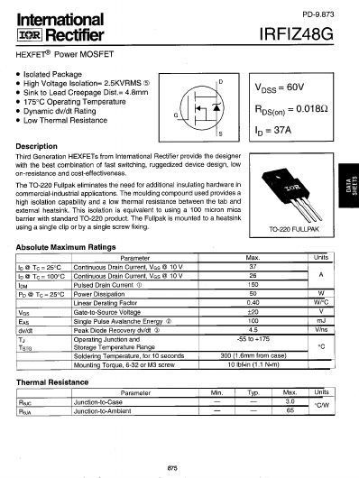 IRFIZ48 International Rectifier