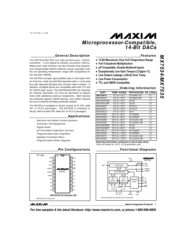 MX7534KCWP Maxim