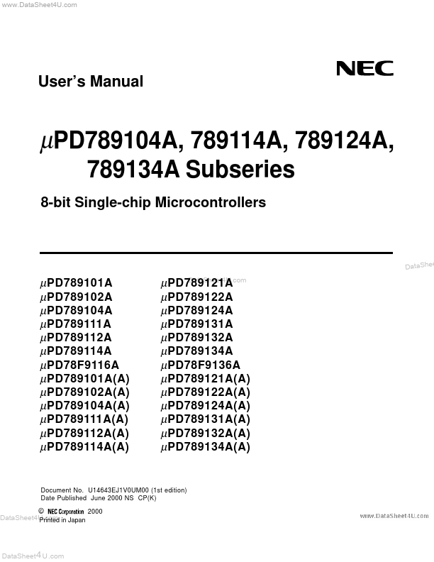 <?=UPD789114A?> डेटा पत्रक पीडीएफ