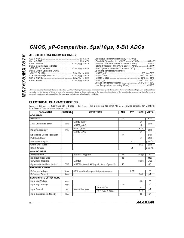 MX7576D