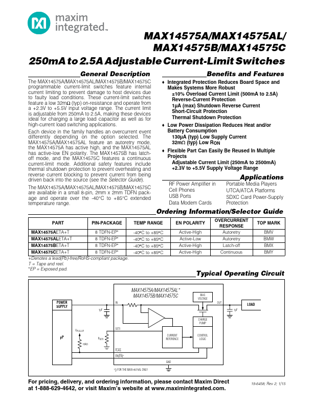 MAX14575A Maxim Integrated