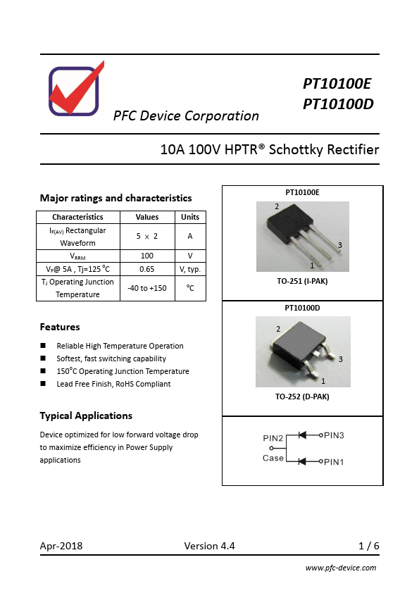 PT10100E PFC Device