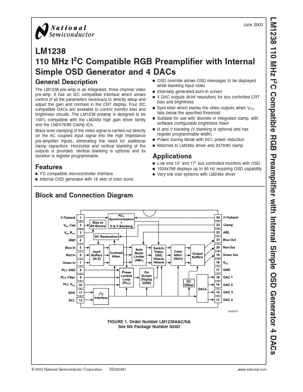 LM1238 National Semiconductor