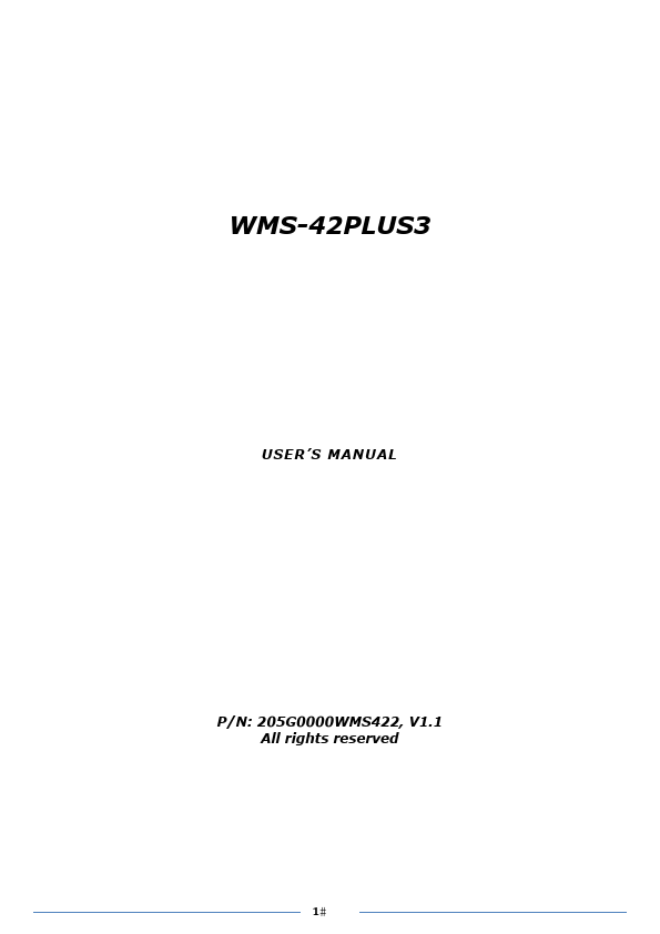 <?=WMS-42PLUS3?> डेटा पत्रक पीडीएफ