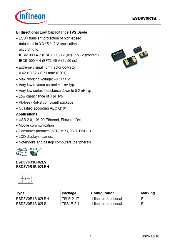 ESD8V0R1B-02LS Infineon