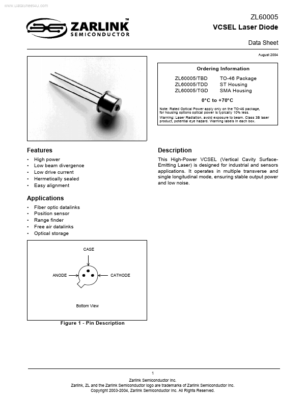 ZL60005 Zarlink Semiconductor