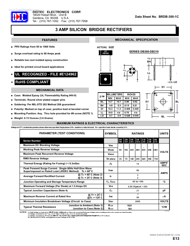 DB304 Diotec Semiconductor