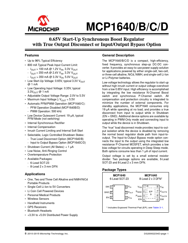 MCP1640B Microchip Technology