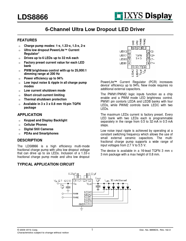 <?=LDS8866?> डेटा पत्रक पीडीएफ