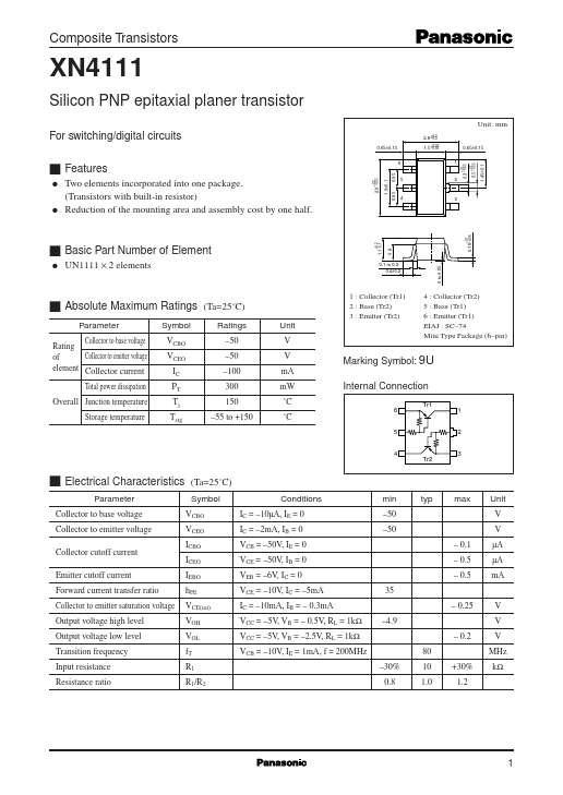 XN4111 Panasonic Semiconductor