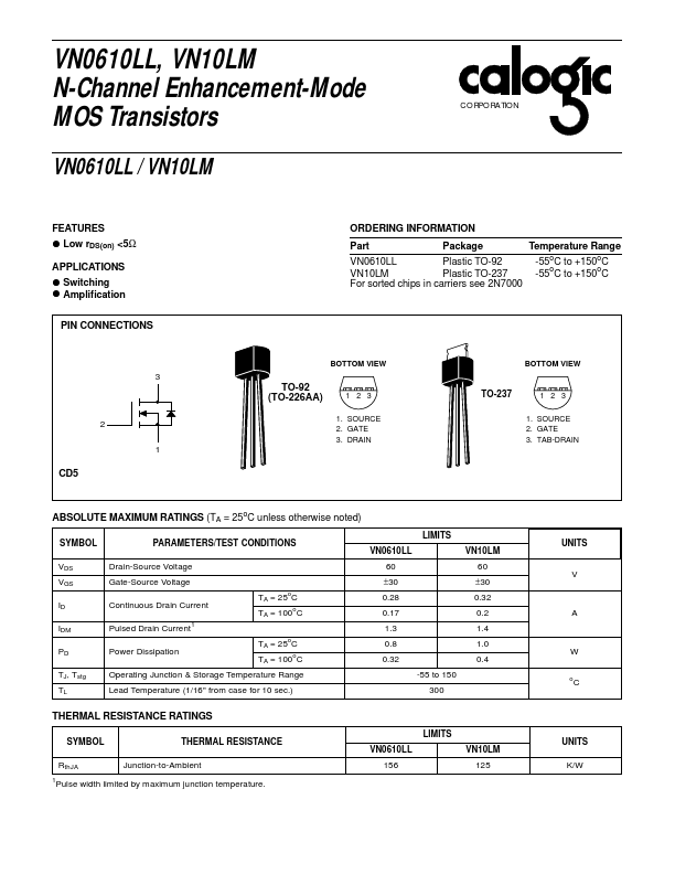 VN0610LL Calogic  LLC