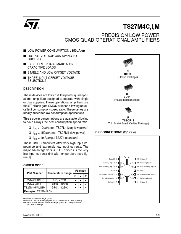 TS27M4BC STMicroelectronics