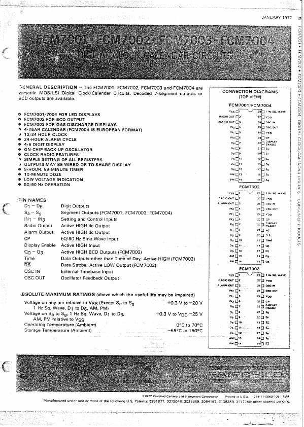 <?=FCM7004?> डेटा पत्रक पीडीएफ