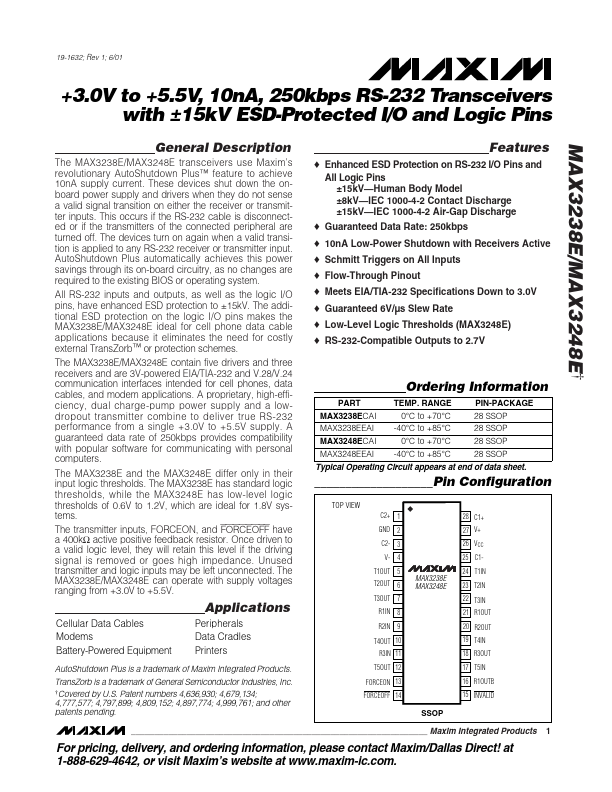 MAX3248E Maxim Integrated